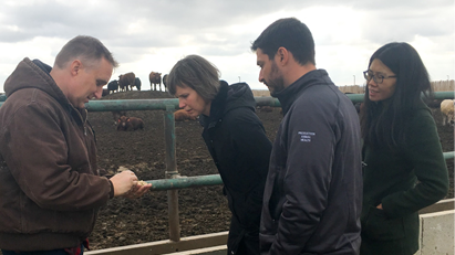farm tour with Beef Researcher Mentorship participants 2018
